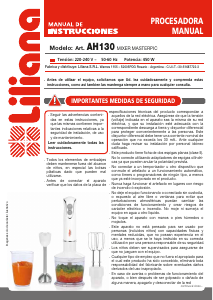 Manual de uso Liliana AH130 Batidora de mano