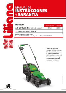 Manual de uso Liliana JC10032 Cortacésped