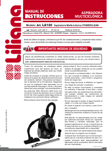 Manual de uso Liliana LA120 Aspirador