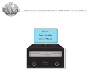 Manual McIntosh MC-255 Amplifier