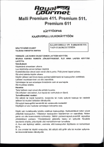 Käyttöohje Royal Gourmet Premium 511 Grilli