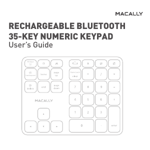 Handleiding Macally BTNUMKEYPRO Toetsenbord