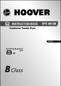 Manual Hoover DYC 7813 NB Dryer