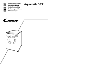Handleiding Candy Aquamatic 10 T Wasmachine