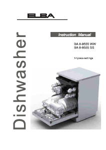 Manual Elba BA 8-9555 SS Dishwasher