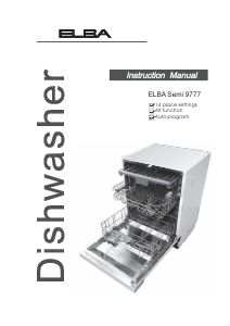 Manual Elba ELBASEMI9777 Dishwasher