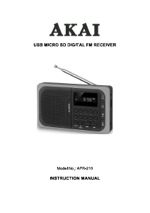Handleiding Akai APR-210 Radio