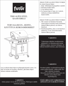 Käyttöohje Futur Trio Alpes Steel Grilli