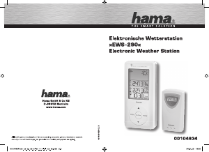 Наръчник Hama EWS-290 Метеорологична станция