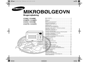 Brugsanvisning Samsung C100C Mikroovn