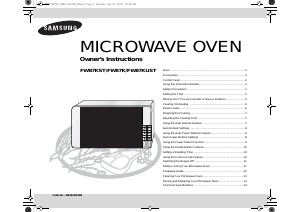 Manual Samsung FW87KUST Microwave
