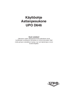 Käyttöohje UPO D646 Astianpesukone
