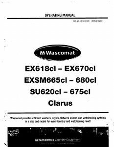 Handleiding Wascomat EX618cl Wasmachine