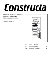Manuál Constructa CK567VSF0 Lednice s mrazákem