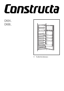 Kullanım kılavuzu Constructa CK66544 Donduruculu buzdolabı