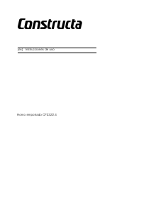 Manual de uso Constructa CF232254 Horno