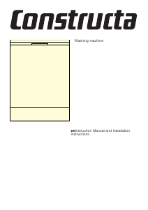 Handleiding Constructa CWT10R16 Wasmachine