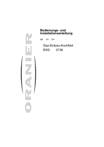 Bedienungsanleitung Oranier EKG 2736 Kochfeld