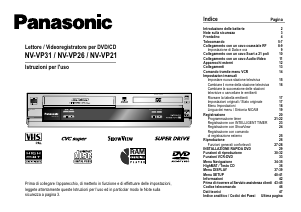 Manuale Panasonic NV-VP21EC Combinazione DVD-Video