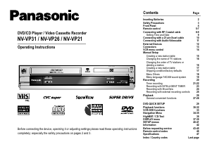 Handleiding Panasonic NV-VP26 DVD-Video combinatie