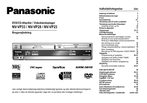 Brugsanvisning Panasonic NV-VP28 DVD-Video kombination