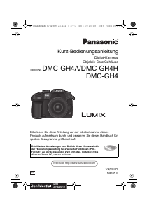 Bedienungsanleitung Panasonic DMC-GH4A Digitalkamera