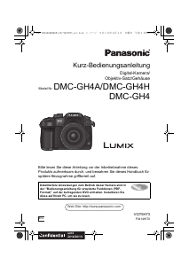 Bedienungsanleitung Panasonic DMC-GH4H Digitalkamera