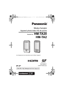 Mode d’emploi Panasonic HM-TA20EG Appareil photo numérique