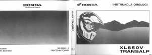 Instrukcja Honda XL650C Transalp (2005) Motocykl