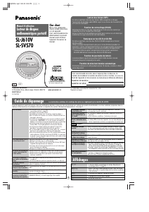 Mode d’emploi Panasonic SL-J610V Lecteur CD portable
