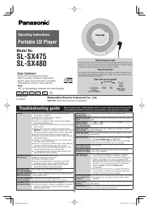 Manual Panasonic SL-SX475 Discman