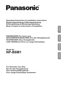 Handleiding Panasonic NP-B6M1 Vaatwasser