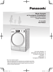 Mode d’emploi Panasonic NH-P80-G1 Sèche-linge