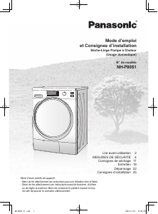 Mode d’emploi Panasonic NH-P80S1 Sèche-linge