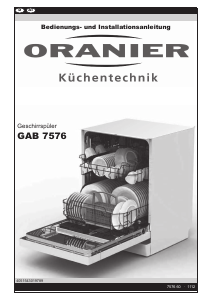Bedienungsanleitung Oranier GAB 7576 Geschirrspüler