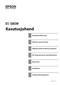 Kasutusjuhend Epson WorkForce ES-580W Skanner