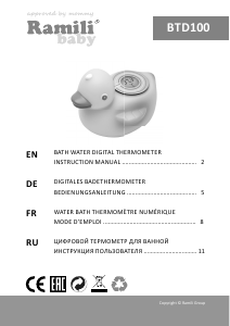 Manual Ramili BTD100 Bath Thermometer