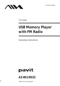 Bruksanvisning Aiwa AZ-BS32 Pavit Mp3 spelare