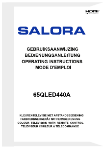 Handleiding Salora 65QLED440A LED televisie