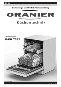Bedienungsanleitung Oranier GAVI 7582 Geschirrspüler