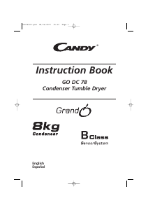 Manual Candy GO DC 78 Dryer