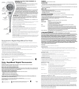 Manual de uso Vicks VDT972US Termómetro