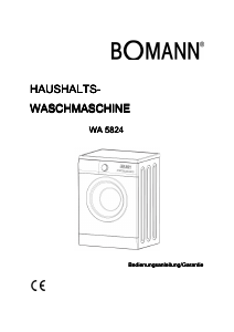 Bedienungsanleitung Bomann WA 5824 Waschmaschine