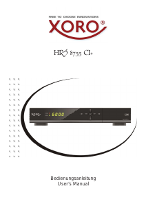 Bruksanvisning Xoro HRS 8755 CI+ Digitalmottagare