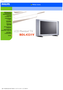 Manual Philips 42PM8822 Televizor LCD