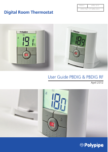 Manual Polypipe PBDIG RF Thermostat