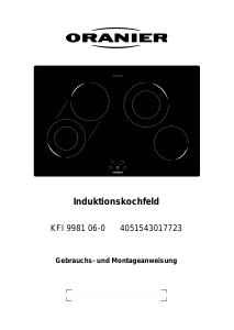 Bedienungsanleitung Oranier KFI 9981 TC Kochfeld