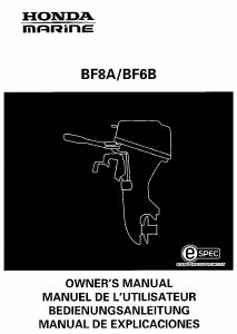 Mode d’emploi Honda BF8A Moteur hors-bord