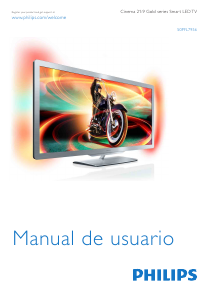 Manual de uso Philips 50PFL7956K Televisor de LED