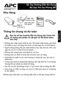 Hướng dẫn sử dụng APC M3 Bộ sạc di động
